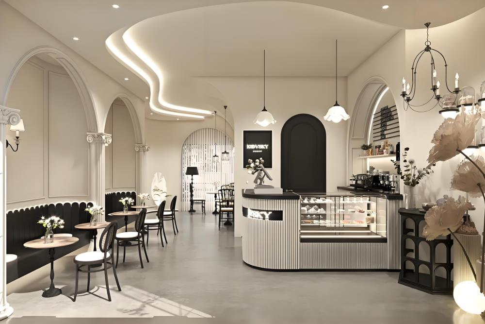 46㎡法式甜品店設(shè)計(jì)案例